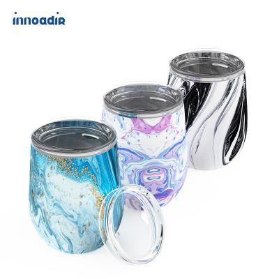 China Viable Factory Direct Double 10oz Stainless Steel Coffee Mug Wall Vacuum Insulated Stemless Wine Tumbler Cups For Disco Ball Mug for sale