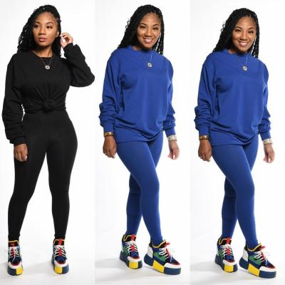 China Wholesale Custom Made Breathable Two Piece Simple Cotton Jogging Tracksuit Latest Design Women Jogging Tracksuit for sale