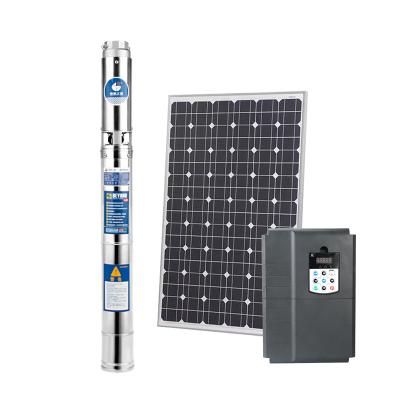 China Family Homes 4 Inch DC Solar Submersible Water Pump For Deep Well High Speed ​​Motor for sale