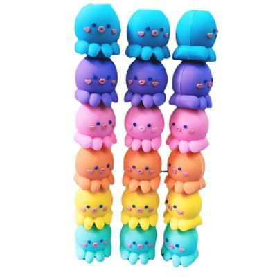 China Student Magmine Key Threading Pen Creative Stationery Marker Pens Primary School Pen Mini Cartoon Octopus Switching Lumper Office School for sale