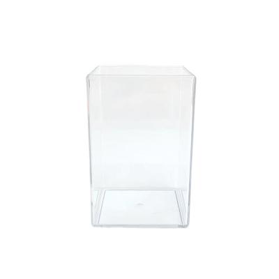 China Wholesale DIY Cute Transparent Acrylic Square Around Multifunctional Student Stationery Storage Pen Holder Desktop Storage for sale