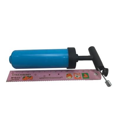 China Mini 6 Inch Plastic Running Blue Hand Pump With Steel Needle for sale