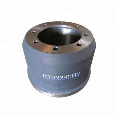 China Cast Iron Manufacturing Truck Axle Parts Brake Drum 0310990030 for sale