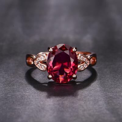 China Romantic Red Ring Fashion Ladies Engagement Wedding Zircon Stone Bling High-end Romantic Jewelry Accessories Big Rings for sale