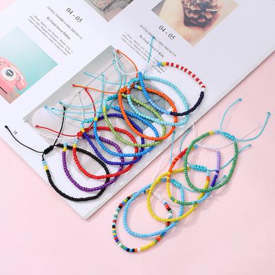 China BOHEMIA Wholesale Beaded Colorful Handmade Braided Bracelets Lady Woven Bracelets Boho Seedbeads For Women for sale