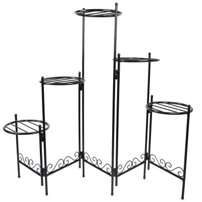 China Europe Hot Selling Nordic Indoor Metal Flower Pot Rack Floor-standing Decorative Rack for sale