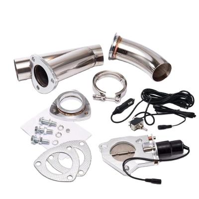 China Dual Wall Tip ADDCO Electric Exhaust System Catback Downpipe Cutout E-Cut Valve Out Of Muffler Bypass With Manual Switch 51mm 89mm AD-CUTYXMM for sale