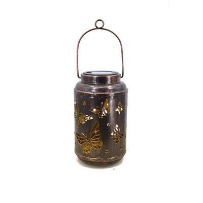 China Modern Waterproof Garden Decoration Metal Outdoor Solar Light Lanterns for sale