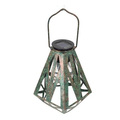 China Modern unique hot sale new design garden decoration lantern led metal solar light for sale