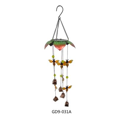 China Top Quality Modern Widely Used Garden Decoration Insert Metal Solar Wind Chimes for sale