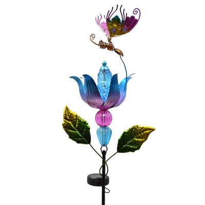 China 2022 Metal Stake Spring Modern Decorative Yard Garden Solar Light Waterproof Solar Decoration for sale