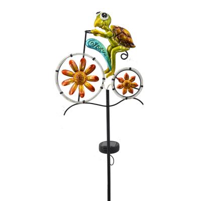 China Beautiful Modern Outdoor Solar Garden Stake Lights Led Metal Animais Solar Yard Decoration for sale