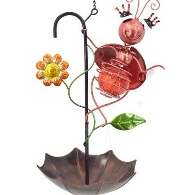 China Beautiful modern solar bird feeder for outdoor metal solar bird feeder for garden for sale