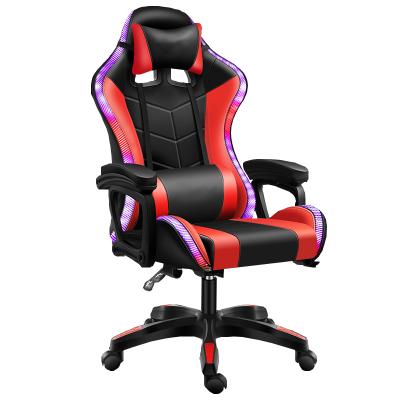 China (Height)Modern Adjustable In Furniture RGB Pink Gaming Chair In Running Leather High Back Support Up Arms Cheap RGB Gaming Computer Gaming Chair for sale