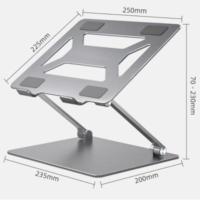 China (Size) New Design 360 Degree Flexible Riser Laptop Stand Adjustable Model DJ Price for sale