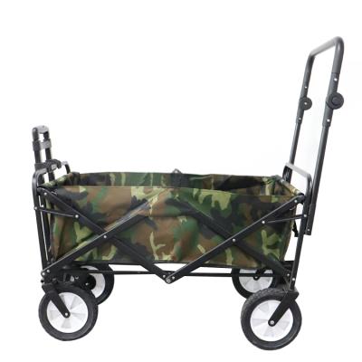 China Durable Folding Four Wheel Folding Shopping Trolley Beach Hand Cart Garden Cart Camping Utility Cart for sale