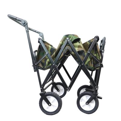 China Durable 4 Wheel Beach Picnic Camping Cart Outdoor Camping Cart Folding Utility Wagon Cart for sale