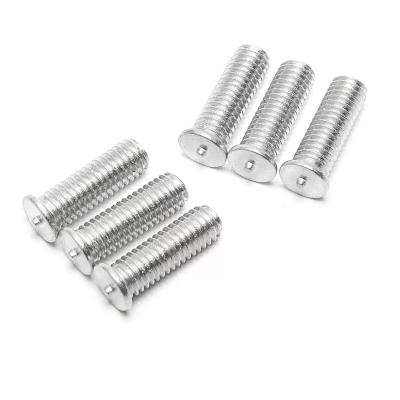 China CD M3M4M5M6M8 Round Aluminum Flanged Capacitance Dump Spot Welding Fully Threaded Studs Screw Thread Weld External Screw Bolt for sale