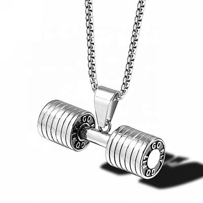 China Factory direct sale fashion men's fashion 316L stainless steel punk fitness high quality hot sale pendant necklace for sale