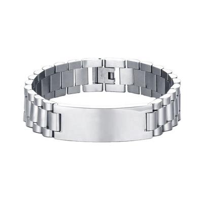 China Hiphop New Arrival High Quality Fashion Men's 316L Stainless Steel Engraved Bracelets for sale