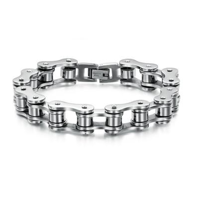 China Fashion High Quality Mens 316L Stainless Steel Motorcycle Primary Bike Chain Bracelets for sale