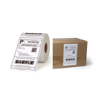 China Barcode All Printer Compatible Blank 4x6 Inch Ebay Amazon Direct Shipping Thermal Address Labels Roll for sale