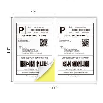 China Barcode Blank Writing Paper Shipping Half A4 Sheet Labels Address Sticker for sale