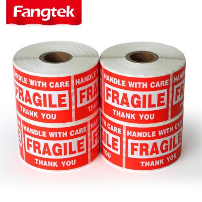 China Labels Waterproof 2x3Inches 500 Per Mark Handle With Care Label Fragile Warning Sticker Safety Packing Labels for sale