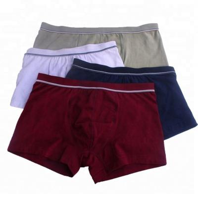 China OEM Solid Color Waist Kids Underwear Boys Kids Boxer Breathable Elastic Brief for sale