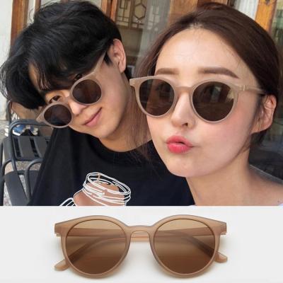 China Frog Sunglasses Jiuling Eyewear Men Women Comfortable Ultralight Glass Shading Lovely Shading High End Cheap Round PC Frame Sunglasses for sale