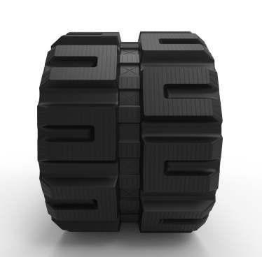 China Small Rubber Track for Skid Steer Loader B250*72*52CT Standard or Customizable for sale