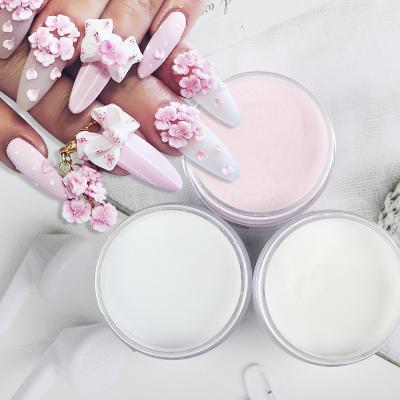 China Wholesale HOT Sale 15g DIY Nail Art Personal Nail Art Bulk White Clear Acrylic RIKONKA Powder Dye Dust for sale