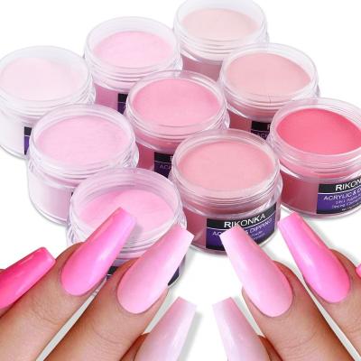 China Wholesale HOT Sale 15g DIY Nail Art Personal Nail Art Bulk Powder Dye Red Pink Acrylic RIKONKA for sale