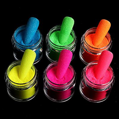 China Colorful Sugar Starlight Effect Fluorescent Nail Art Sugar Powder Dazzling Nail Art Dye Glitter Rainbow Dust for DIY Manicure Decoration Design for sale