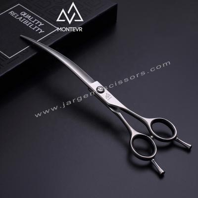 China Viable Classic Curved Blade Pet Grooming Scissors 8.0 Inch Dog Grooming Scissors for sale