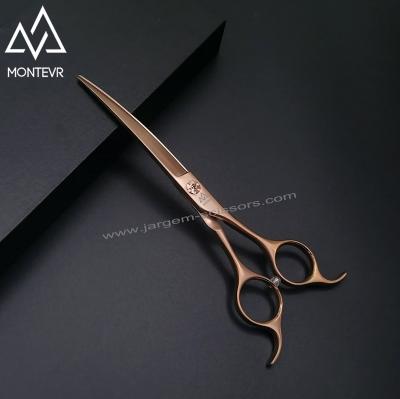 China 6.5 Inch Professional Bending Pet Viable Hair Scissors Dogs Grooming Shears Pet Grooming Scissors for sale