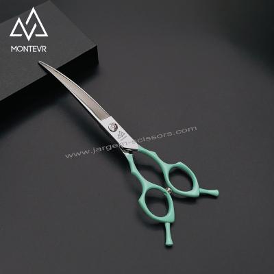 China New Design Viable Handsome Curved Pet Grooming Scissors Scissors For Groomers for sale