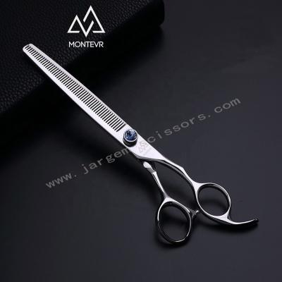 China Viable Pet Grooming Scissors Diamond Thinning Blue Screw 7.5 Inch Dog Shears for sale