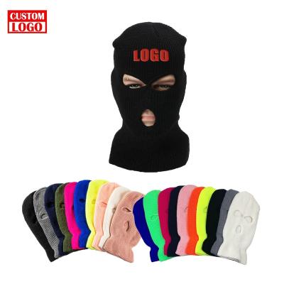 China COMMON Three Holes Balaclava Full Face Cover Balaclava Bandana 3 Hole Black Balaclava for sale