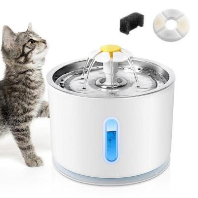 China Amazon Hot Selling Automatic No Noise Pet Water Fountain Pet Bowls And Drivers Plastic Automatic Smart Water Bottles 110-240V Eco-friendly for sale