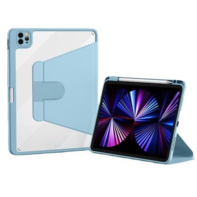 China Laudtec Portable Clear Back Cover PU Tablet Shockproof Leather Cover With Pencil Holder For Ipad Mini 6 Case for sale