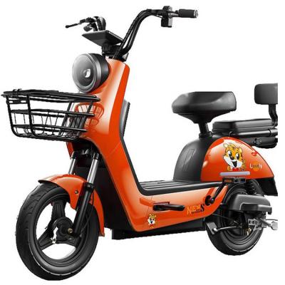 China Steel 14inch fashion double electric bicycle factory direct sales electric vehicle 48V 350W power electric bike for sale