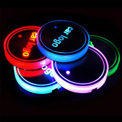 China Wholesale Hot Multi Color Decoration Car Auto Cup Mat Coaster Light Up Selling Auto LED Cup Drinking Holder for sale