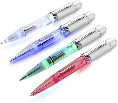 China Promotional Pen LED Light Up Pen, Promotional Flashlight Ballpoint Pen Torch, Custom Design Logo Flashing Pen for sale