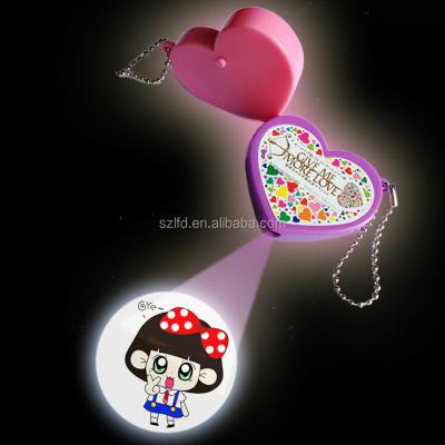 China Eco - Friendly Custom Logo Projector Torch Mini Led Flashlight Key Chain for sale