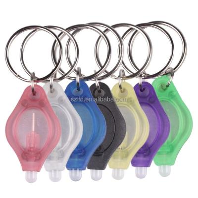 China ABS Plastic Mini Custom Bike Led Light Promotional Flashlight Chain Head Flashlight Multi-Colors for sale