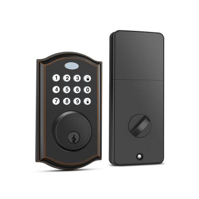 China Smart Deadbolt Lock Security Numeric Keypad Digital Lock For Front Door Electronic Deadbolt Locks for sale