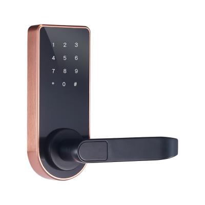 China People Counting 2021 Modes Design Anti Theft Wooden Door Lock Fingerprint Security Zinc Alloy Password Key for sale