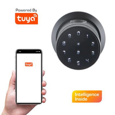 China Smart Round Smart Button Home Office Digit Lock Fingerprint Lock Electronic Door Lock for sale