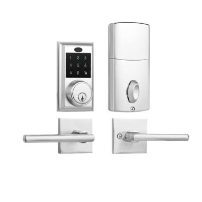 China Smart Digital Apartment Lock Password Electronic Deadbolt With Combo Lever Lockset for sale